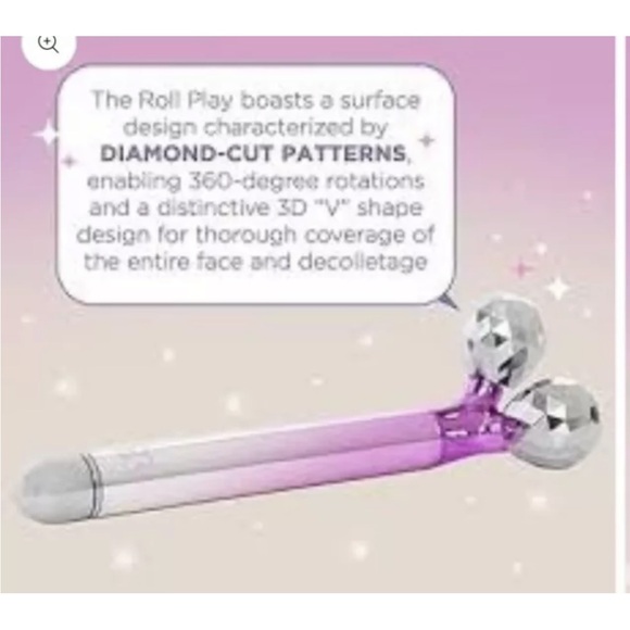 Beambo Roll Play Electric Facial Roller Massager 360° Rotation RETAIL $40 / NEW - Picture 6 of 7